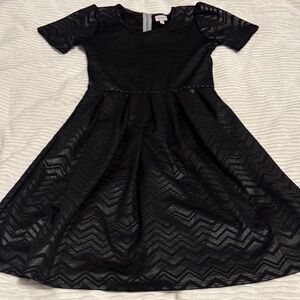 Black Chevron Elegant Midi Dress Sz small nice quality worn once Lularoe